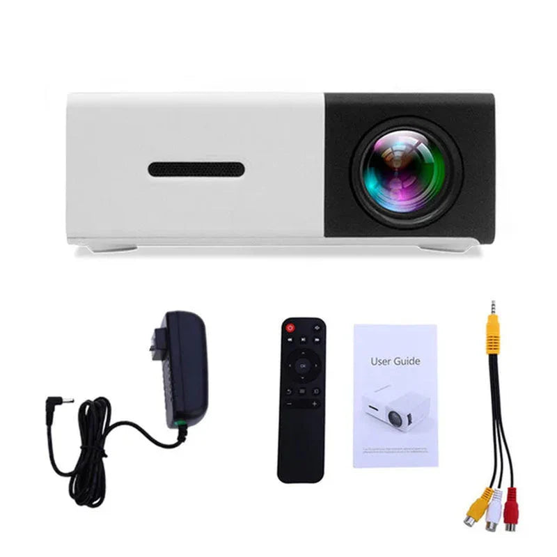 Mini Projector – 1080P Full HD Support, Portable LED Projector, 4K Video Playback, Multiple Connectivity Options 