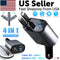 Retractable Car Charger 4 in 1 Fast Car Phone Charger 120W with USB Type C Cable